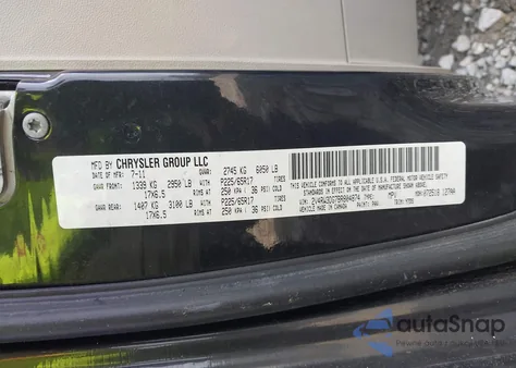 2011 Volkswagen Routan Se from USA, damaged, VIN 2V4RW3DG7BR804874